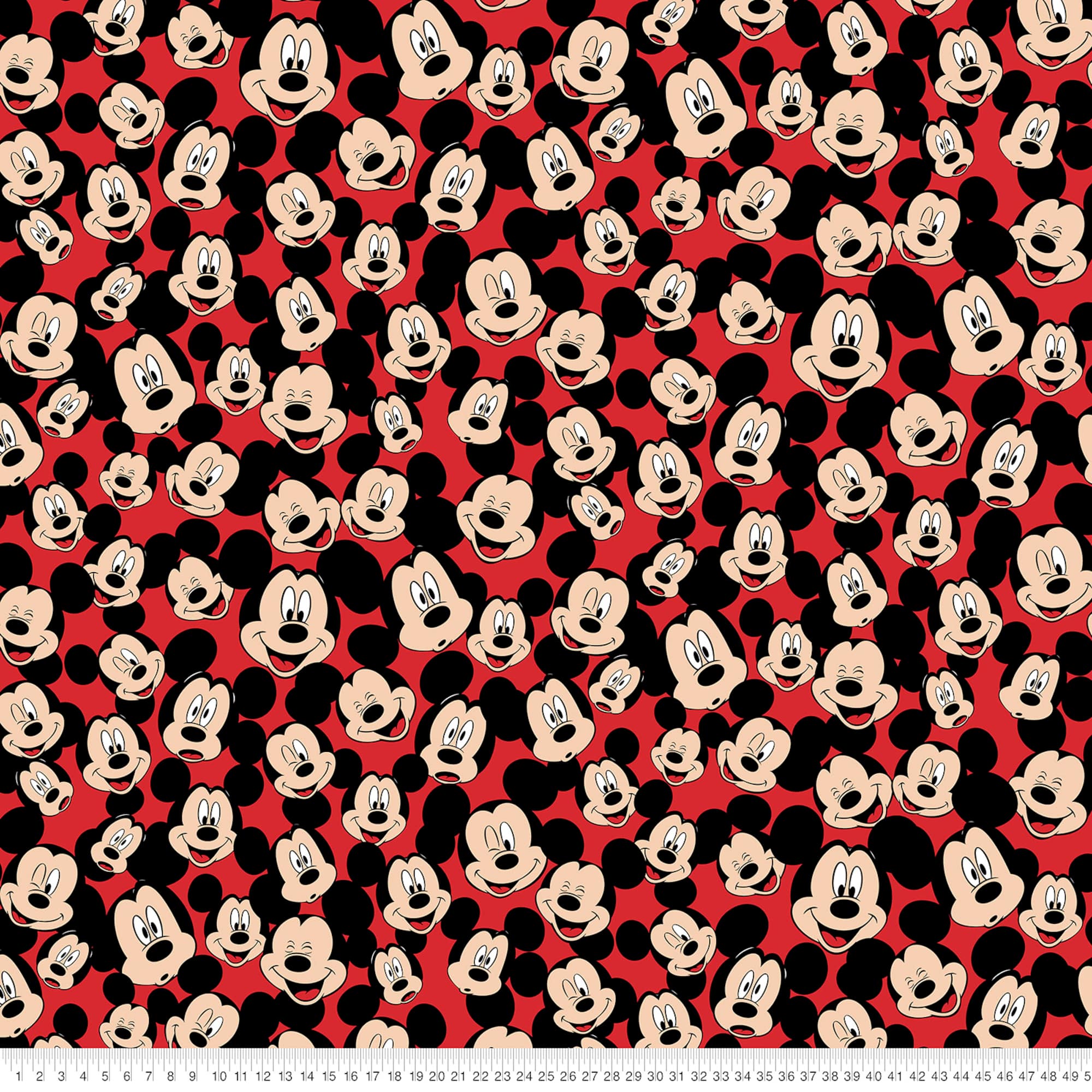 Springs Creative Disney® Mickey Mouse Heads on Red Fleece